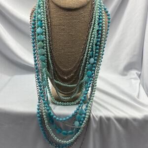 Park Lane "Fountain Bleu" 15-Strand Statement Necklace (NWT)